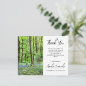 Bluebell Wood in het geheugen dank u kaart (Staand voorkant)