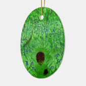 Bluebell Wood met egel Keramisch Ornament (Links)