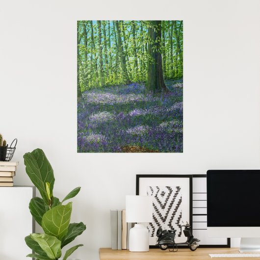 Bluebell Wood Poster (Thuiskantoor)