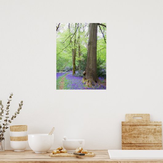 Bluebell wood poster (Keuken)