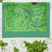 Bluebell Woodland Hedégs Spring Green Theedoek (Gevouwen)