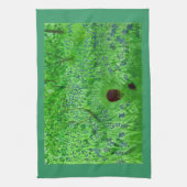 Bluebell Woodland Hedégs Spring Green Theedoek (Verticaal)