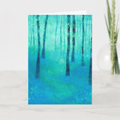 Bluebell Woodland Landscape Greetings Card Aankondiging (Voorkant)