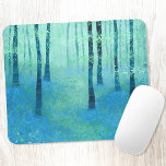 Bluebell Woodland Muismat<br><div class="desc">Een modern semi-abstract landschapsschilderij van een blauwklokbos. Originele kunst van Nic Squirrell.</div>