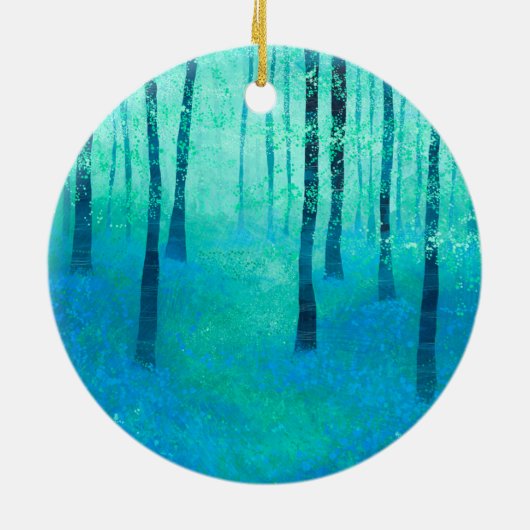 Bluebell Woodland Painting Keramisch Ornament (Achterkant)