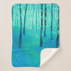 Bluebell Woodland Sherpa Deken