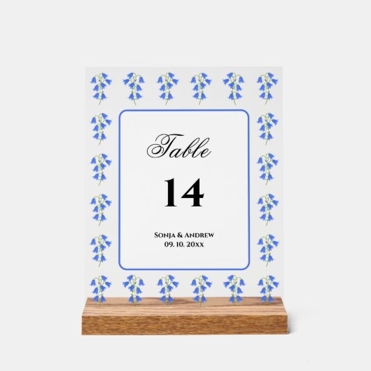 Bluebells Acryl Bord (Voorkant)