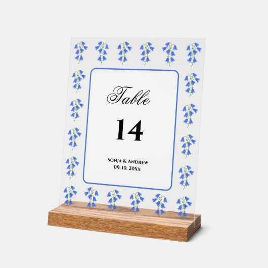 Bluebells Acryl Bord (Hoek)