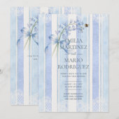 Bluebells & Bees Heritage Hive Studio Bruiloft Kaart (Voorkant / Achterkant)