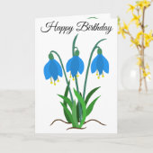 Bluebells Birthday Greeting Card Kaart (Gele Bloem)