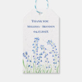 Bluebells Blauw Bloemen Zomer Hout botanisch Cadeaulabel (Voorkant)