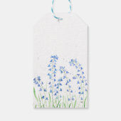 Bluebells Blauw Bloemen Zomer Hout botanisch Cadeaulabel (Achterkant)