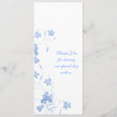 Bluebells - Blauw menu (Achterkant)