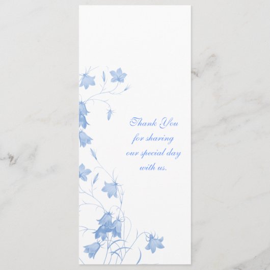 Bluebells - Blauw menu (Achterkant)