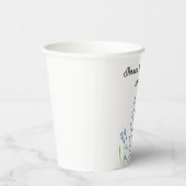 Bluebells Blauwe bloemenbruiloft Waterverf natuur  Papieren Bekers (Rechts)