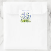 Bluebells Blue Floral Vrijgezellenfeest Bruiloften Vierkante Sticker (Tas)