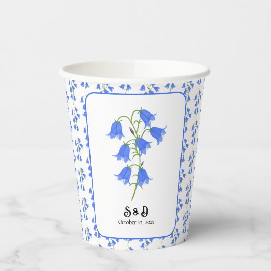 Bluebells Bruiloft Papieren Bekers (Links)