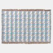 Bluebells Butterflies Floral Checkered Pattern Deken (Voorkant)