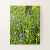 Bluebells & Dandelions in Wild Spring Grass Legpuzzel (Verticaal)