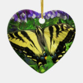 Bluebells en Butterfly Keramisch Ornament (Voorkant)