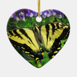 Bluebells en Butterfly Keramisch Ornament