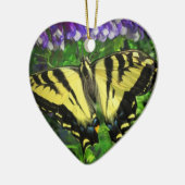 Bluebells en Butterfly Keramisch Ornament (Links)