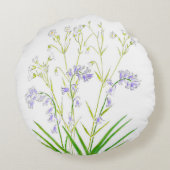 Bluebells en stitchwort katoen kussen gooien (Achterkant)