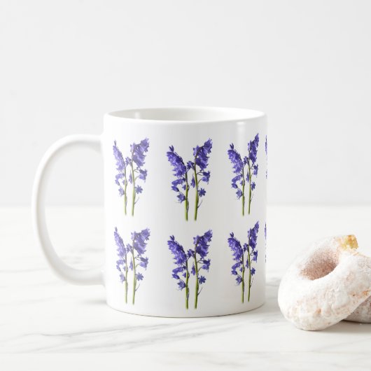 Bluebells Fabric Pattern Koffiemok (Met donut)