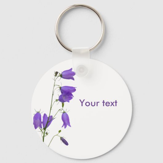 Bluebells florals white sleutelhanger (Voorkant)