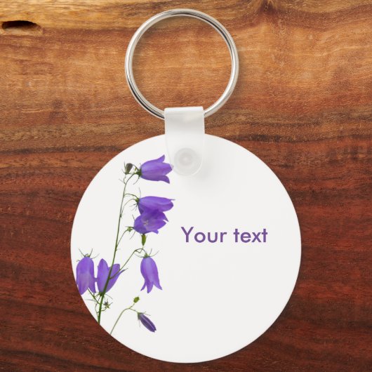Bluebells florals white sleutelhanger (Voorkant)