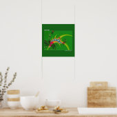 Bluebells Fractal Art Poster (Keuken)