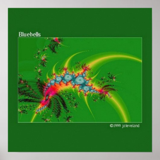 Bluebells Fractal Art Poster (Voorkant)