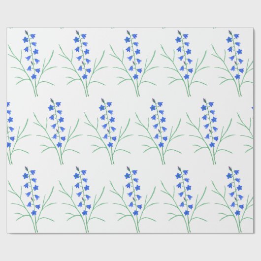 Bluebells grote print inpakpapier (Vlak)