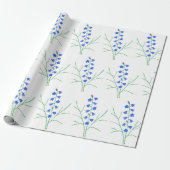 Bluebells grote print inpakpapier (Uitgerold)