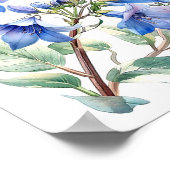 Bluebells Hummingbird Waterverf Print (Hoek)