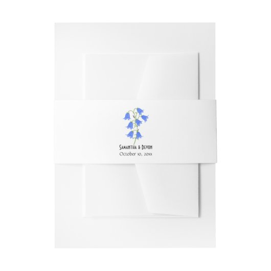 Bluebells Huwelijk Uitnodigingen Wikkel (Voorkant Voorbeeld)
