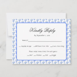 Bluebells Huwelijks RSVP Kaart