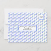 Bluebells Huwelijks RSVP Kaart (Achterkant)