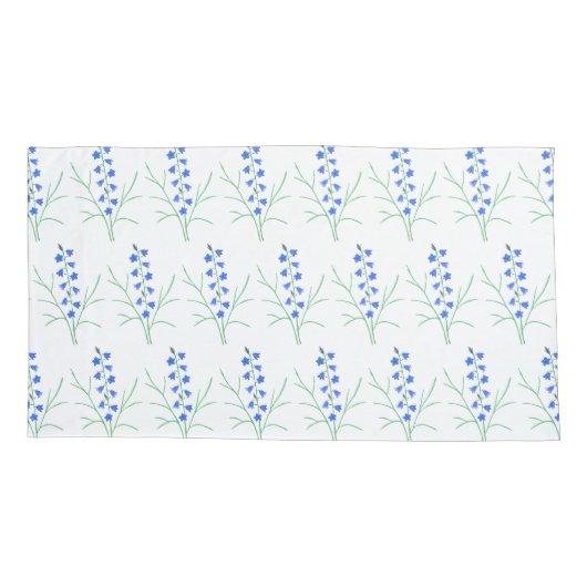 Bluebells Kussen Hoesjes Wit King Maat Kussensloop (Achterkant)