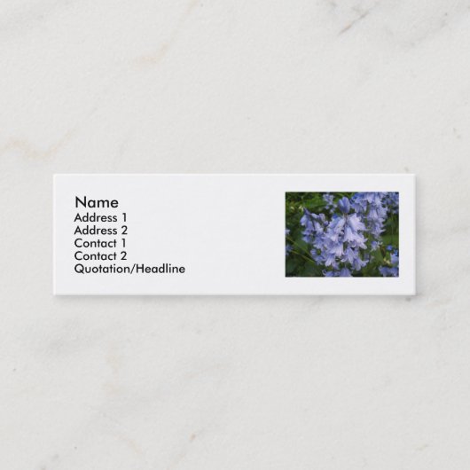 Bluebells Mini Visitekaartje (Voorkant)