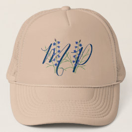 Bluebells Monogram Khaki Trucker Pet