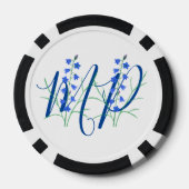 Bluebells Monogram Poker Chips (Achterkant)