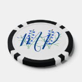 Bluebells Monogram Poker Chips (Enkel)