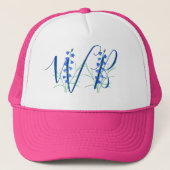 Bluebells Monogram Roze Trucker Pet (Voorkant)