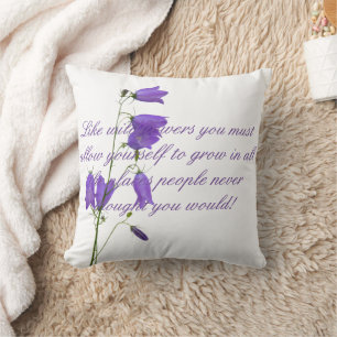 Bluebells quote script kussen