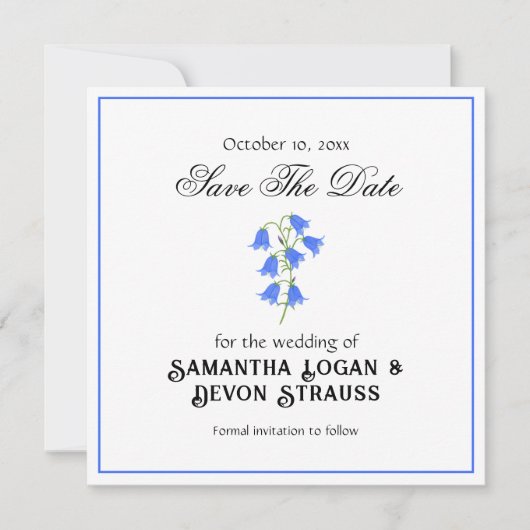 Bluebells Save The Date Wedding (Voorkant)