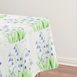 Bluebells Spring floral waterverf paarse rustige Tafelkleed