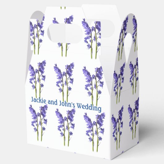 Bluebells stoffen patroon. bedankdoosjes (Geopend)