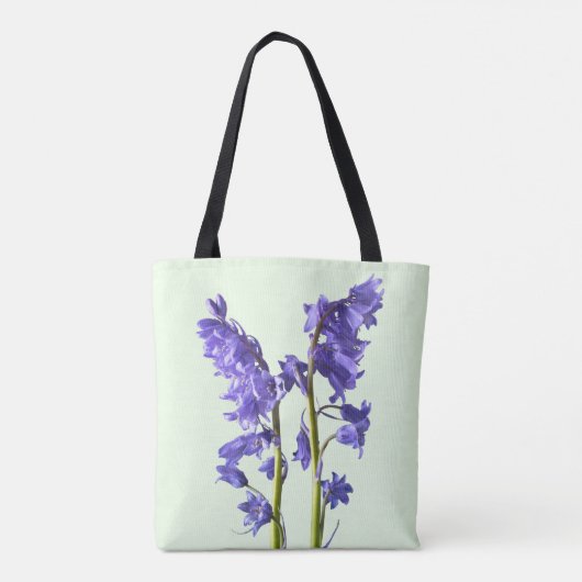 Bluebells, uit de Bossen die ik Creëer. Tote Bag (Achterkant)