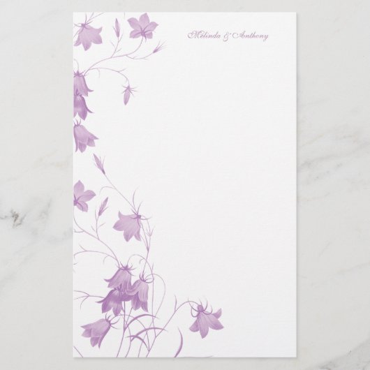 Bluebells - Violet 5.5 x 8.5 Stationery Briefpapier (Voorkant)